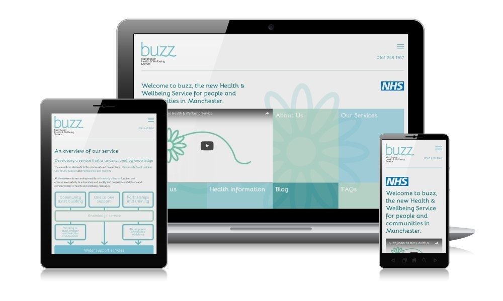 Buzzmanchester website design by Sunny Thinking