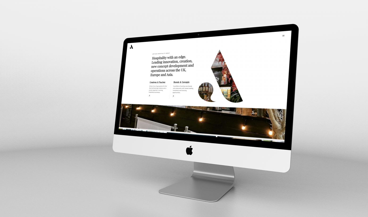 Website design for Artisan Hospitality Group